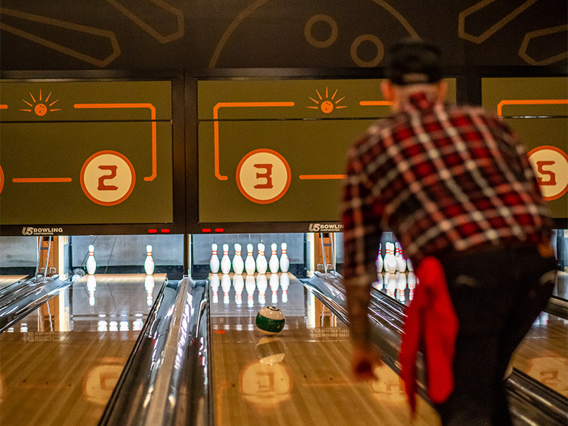 Person bowling