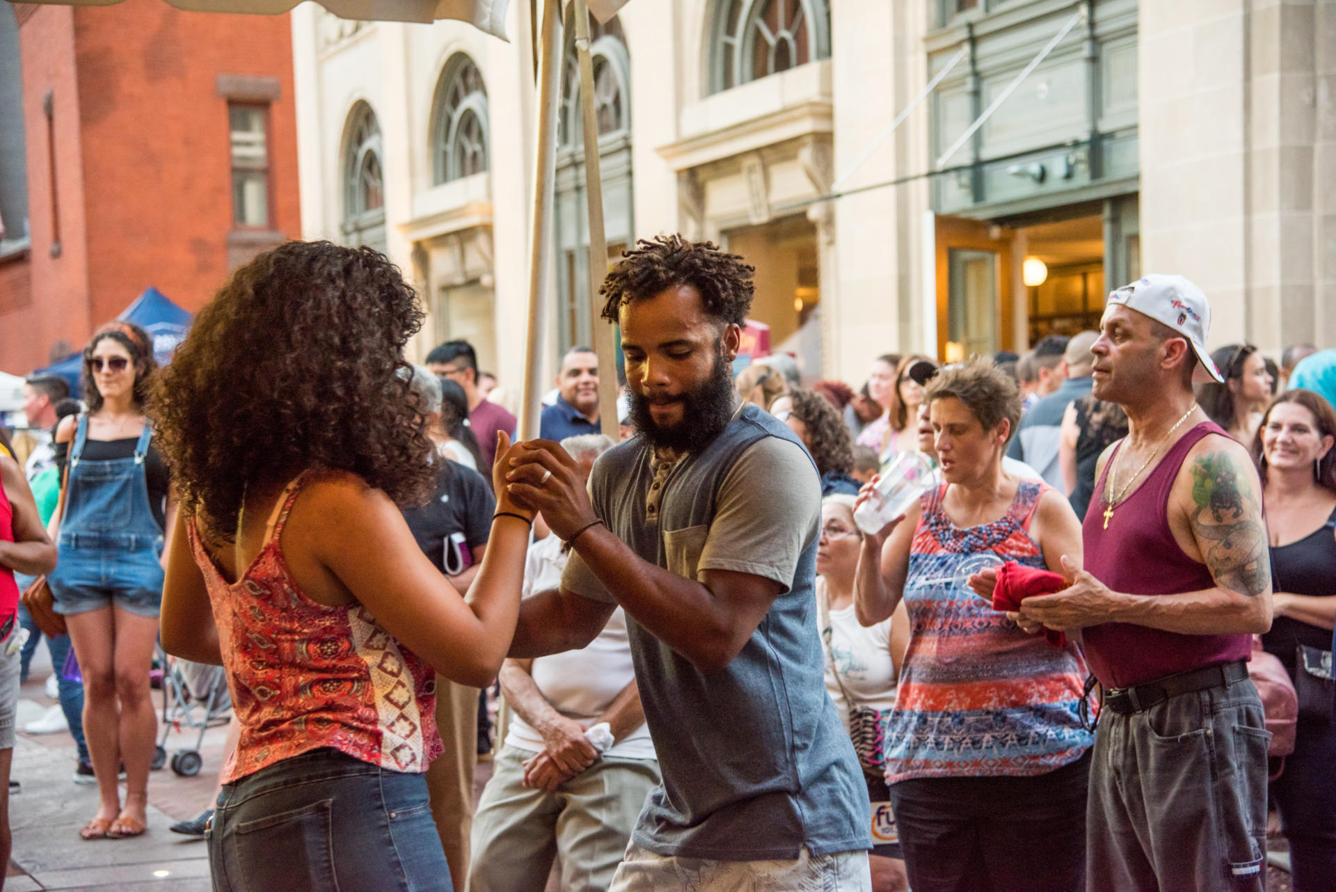 guests dancing during Celebrate Lancaster festivities