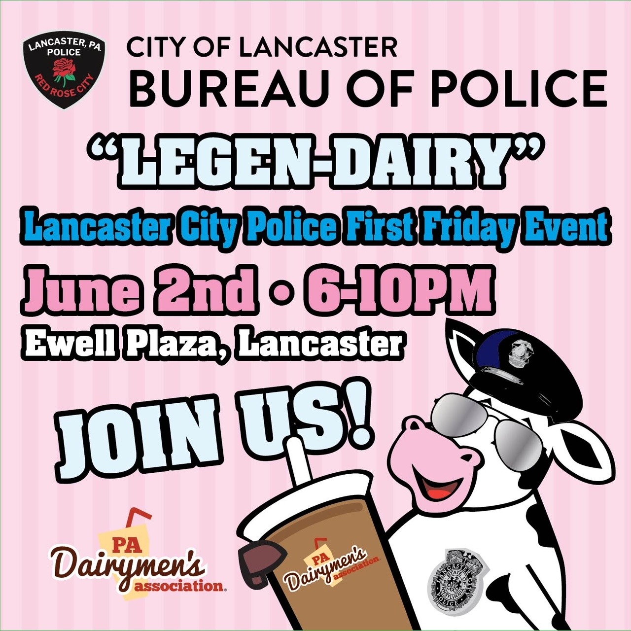 Lancaster City Police 2023 LengenDAIRY First Friday Event Visit