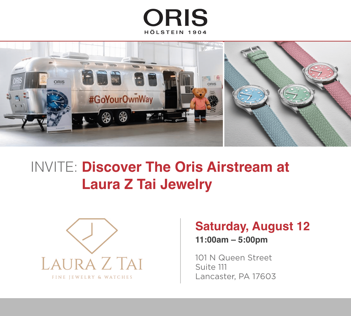 Oris Airstream Pop Up store Visit Lancaster City