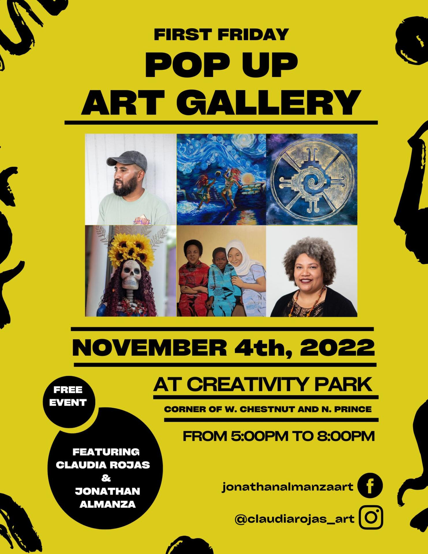 art gallery opening flyer